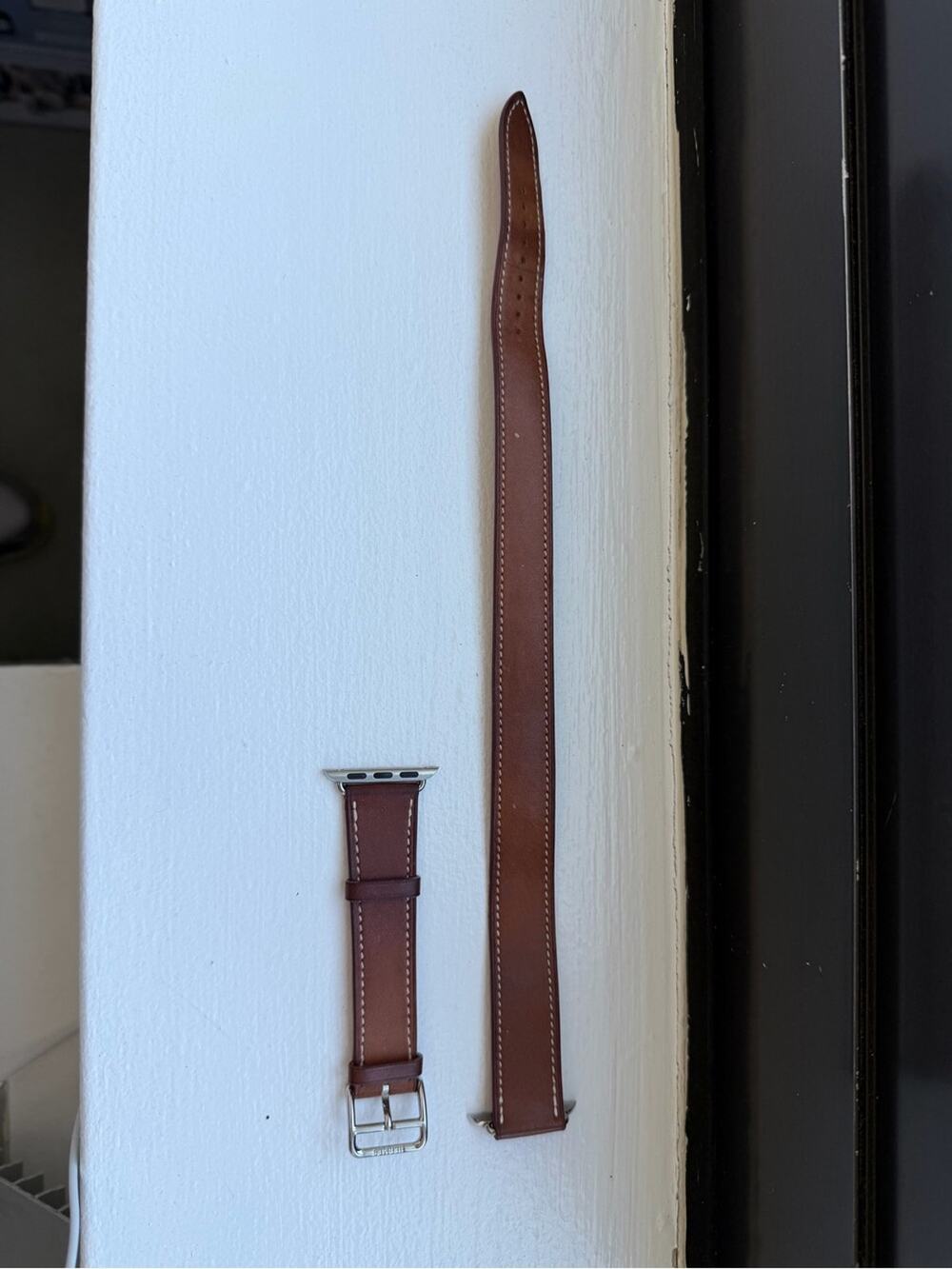 🗽❤️Hermès Leather Double Apple Watch Strap